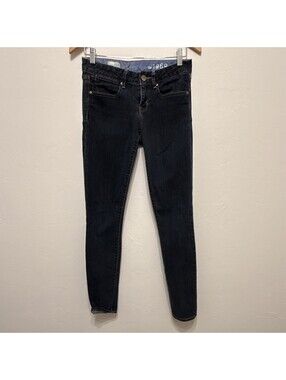 Gap 1969 Skinny Jeans Dark Wash Blue Mid Rise 5-Pocket Cotton Denim Women